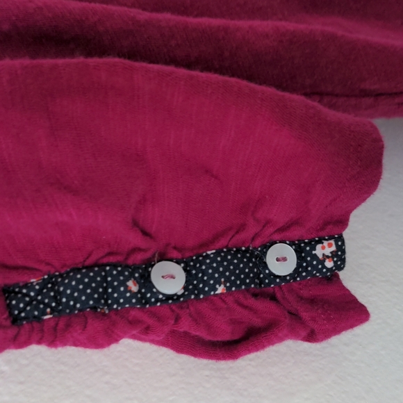 Anthropologie Meadow Rue Tunic Fuchsia Pink Stripe Flowy Boho Top Small - Picture 4 of 7